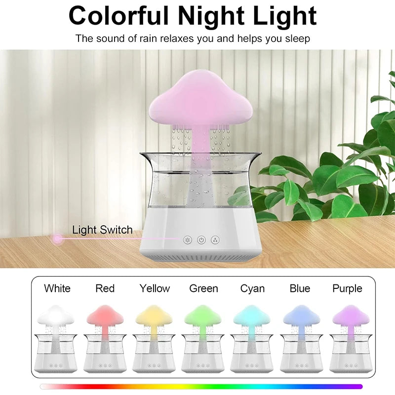 Rain Cloud Humidifier Diffuser - Aromatherapy Desk Lamp